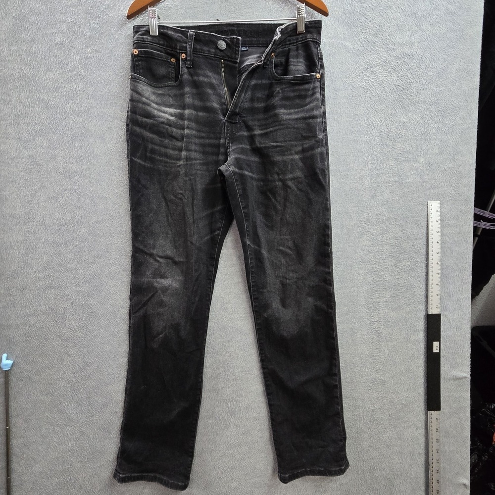 American Eagle Outfitters Men Jeans 30X32 Black Denim‎ Athletic Straight